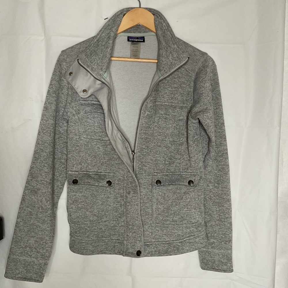 Patagonia Gray Utility Jacket with Soft Knit Fabric